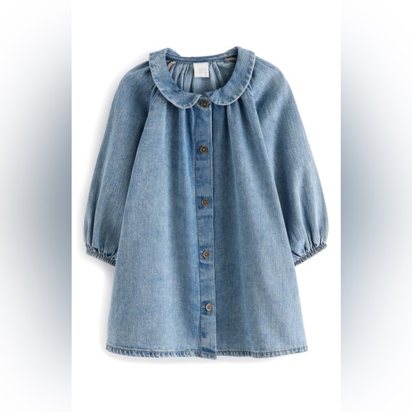 next Other - NEXT Kids' Long Sleeve Denim Shirtdress in Blue